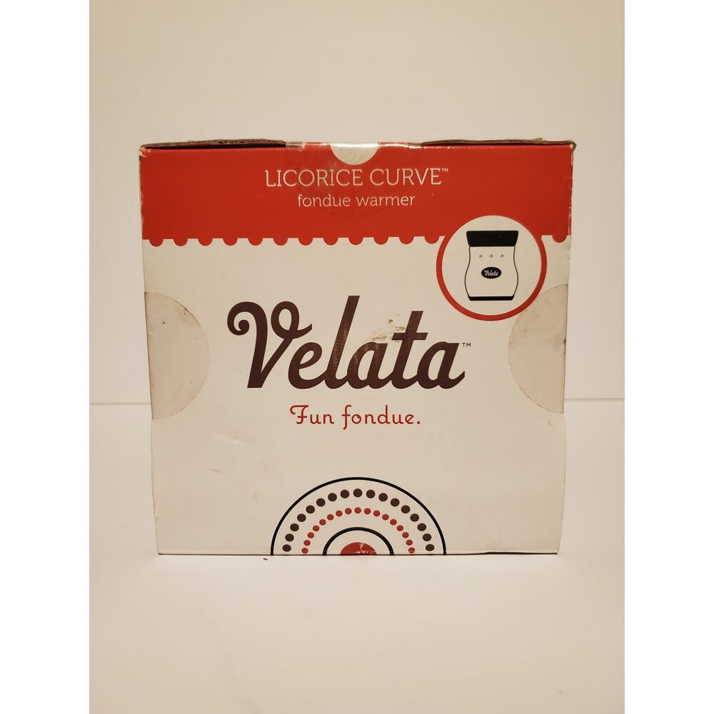 Velata Licorice Curve Fondue Warmer Model 3100-10035 NIB